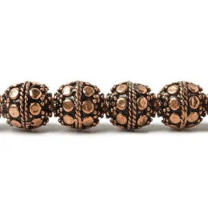 10mm Copper Bead Bead Round Dots 8 inch 18 pcs