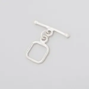 10mm Sterling Silver Toggle Rounded Square Design 1 piece
