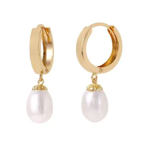 8 Carat 14K Solid Yellow Gold Bellissima Pearl Earrings