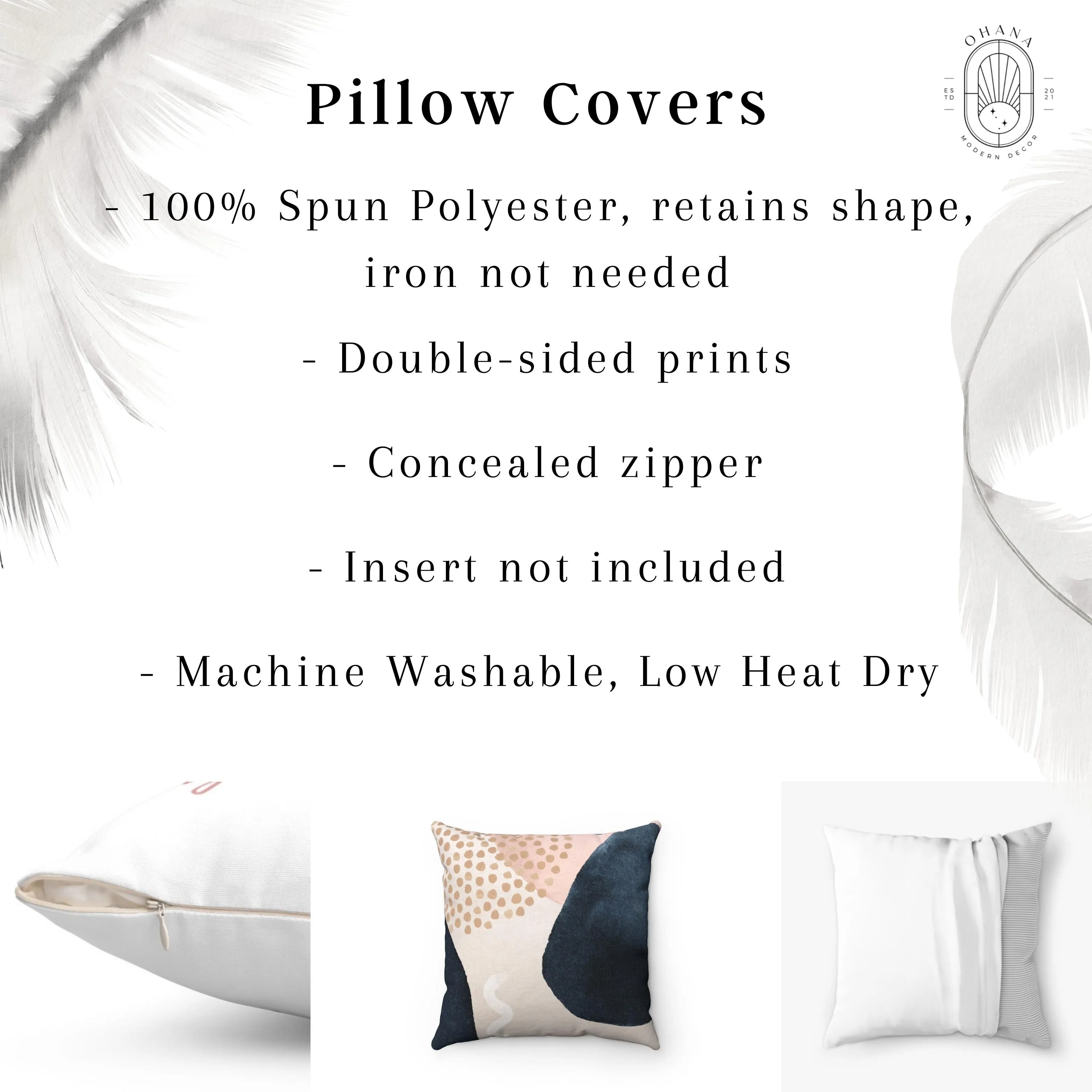 Abstract Boho Pillow Cover | Teal Blue Gold