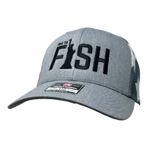 Addicted Fishing Free To Fish 2.0 Trucker Hat