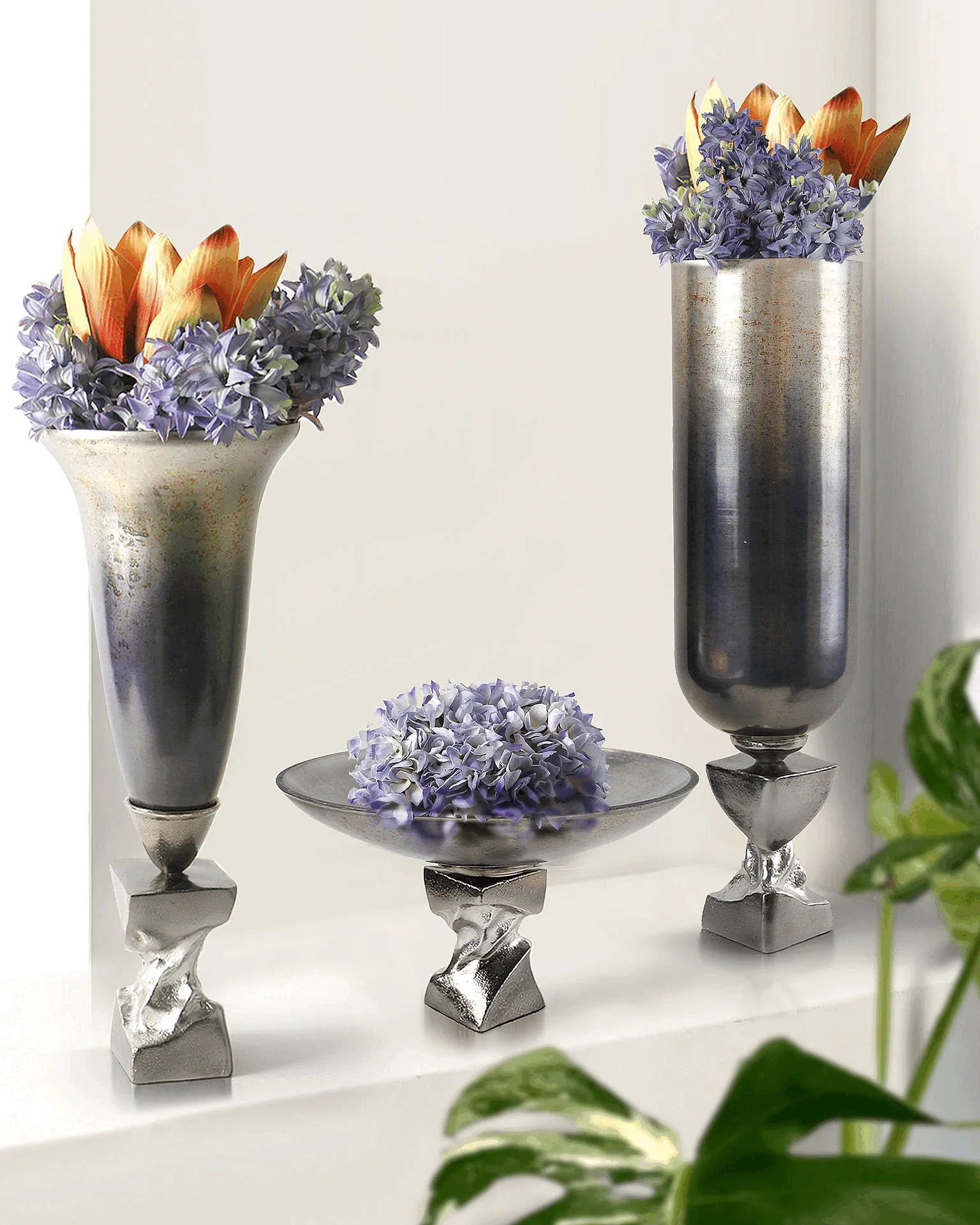 Antique Nickel Display Centerpiece