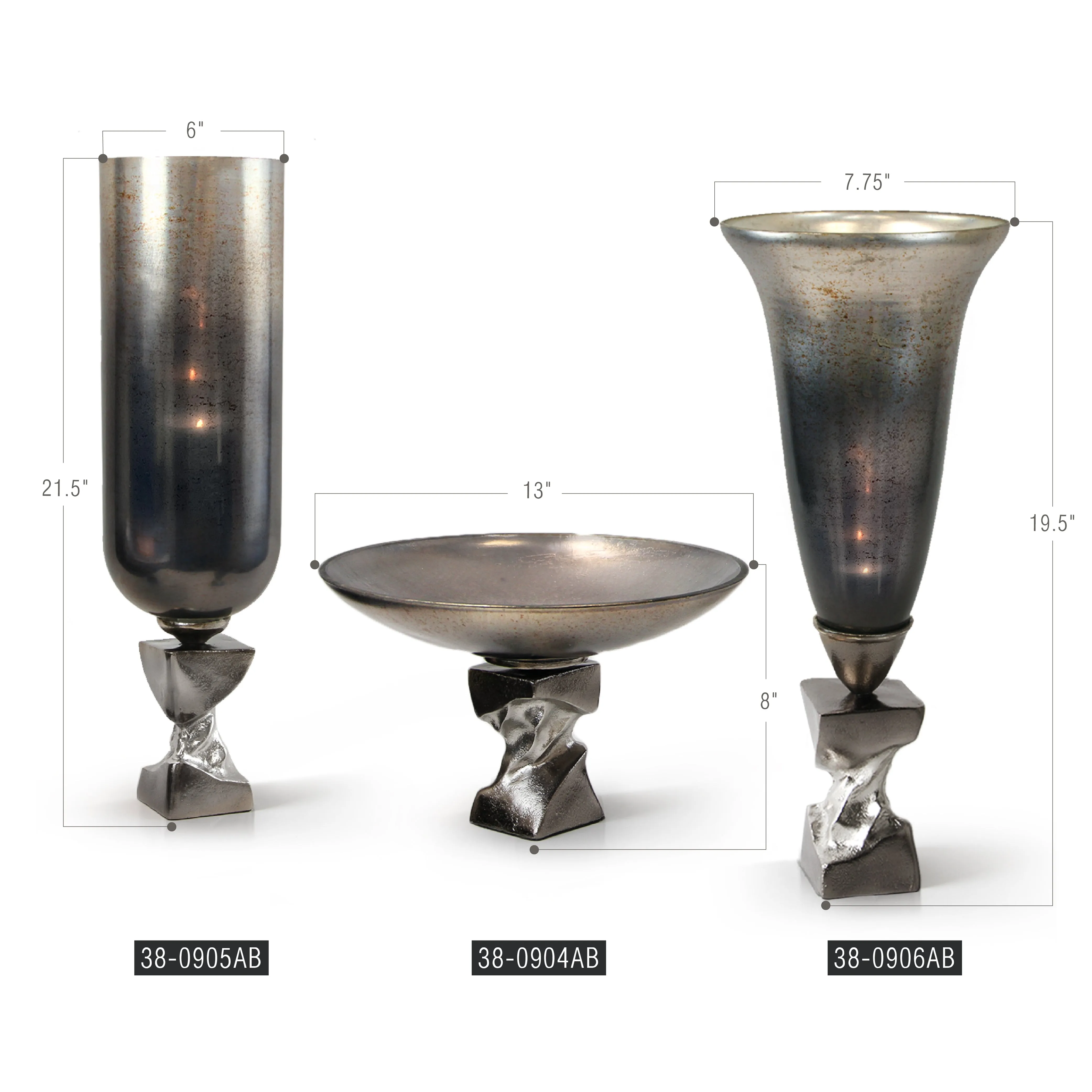 Antique Nickel Display Centerpiece