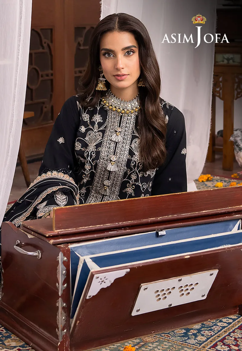 Asim Jofa Shadow Work Lawn Silk Collection – AJSW-27