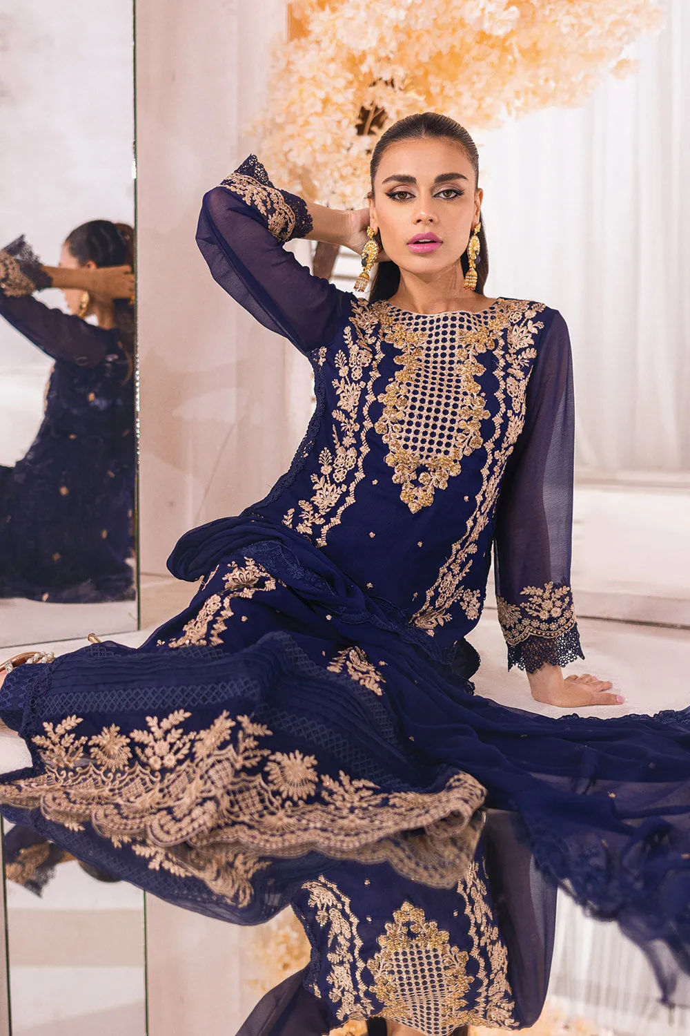 Azure Luxe Eid Embroidered Formal Collection – Eden Dew