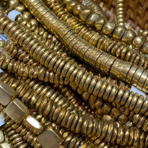 Brass Spacer Bead Strands