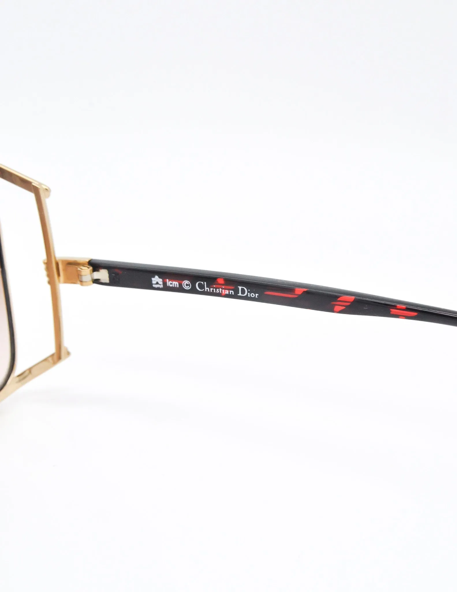 Christian Dior Vintage Gold Tortoise Sunglasses 2688