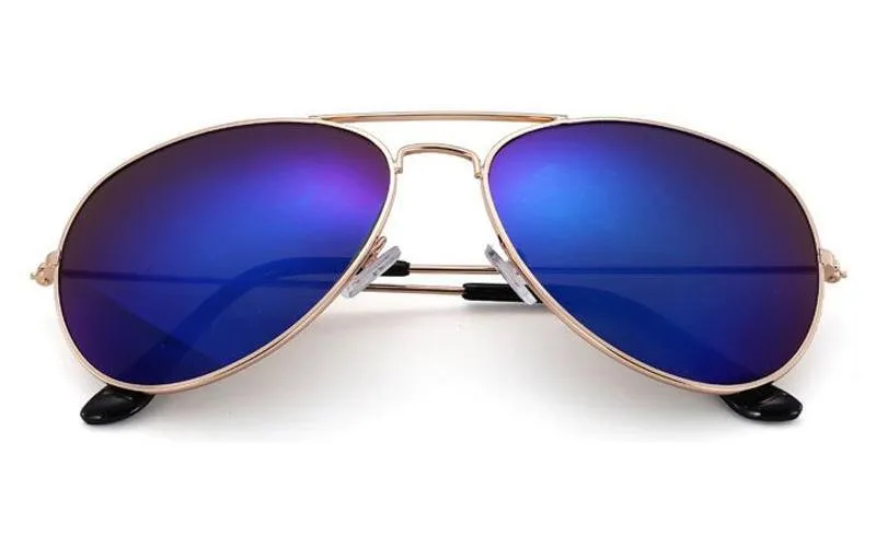 Classy Men Sunglasses Aviator Blue Gold