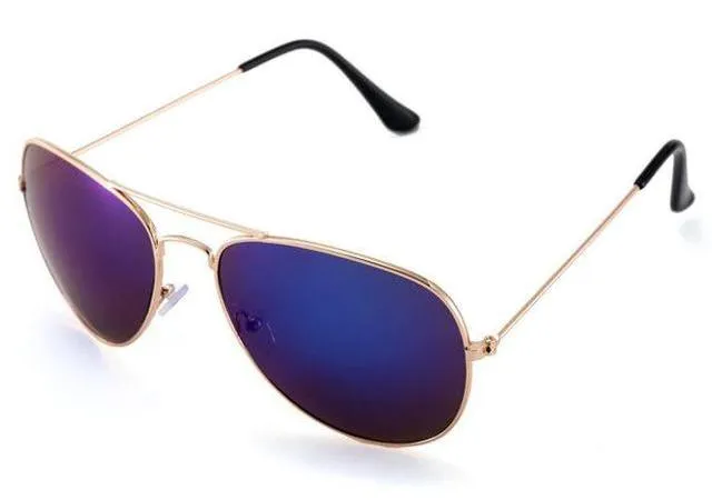 Classy Men Sunglasses Aviator Blue Gold