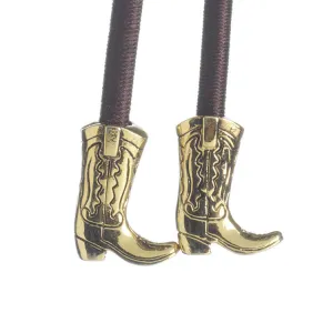 Cowgirl Boot Gold on Brown