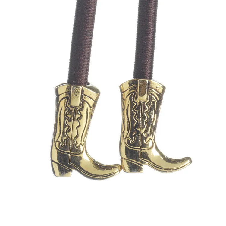 Cowgirl Boot Gold on Brown
