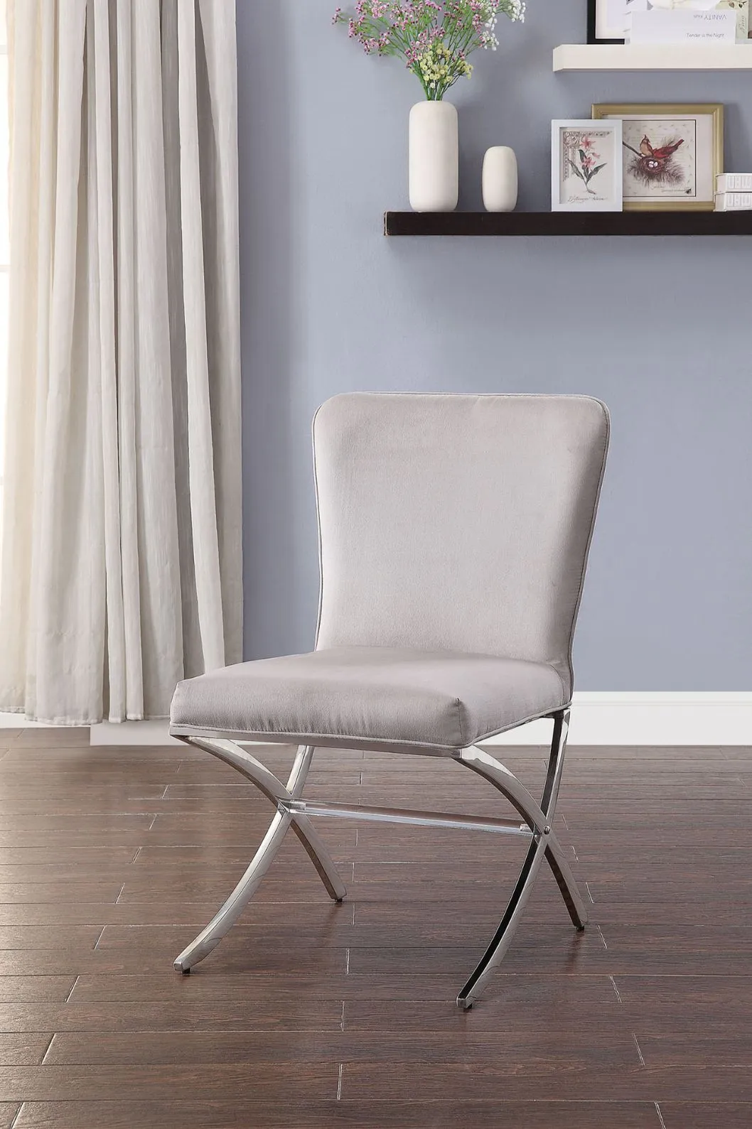 Daire - Side Chair (Set of 2) - Velvet & Chrome