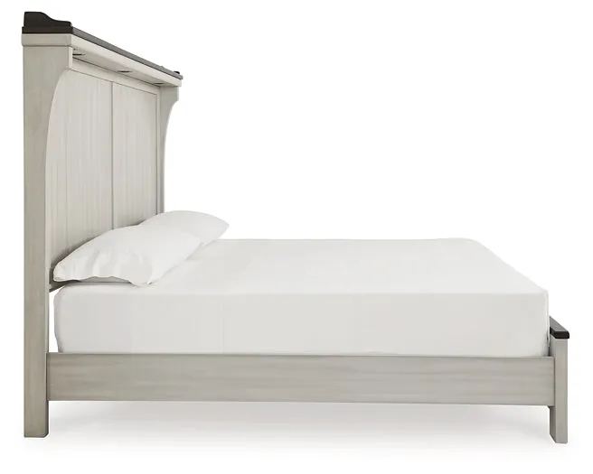 Darborn California King Panel Bed with Mirrored Dresser