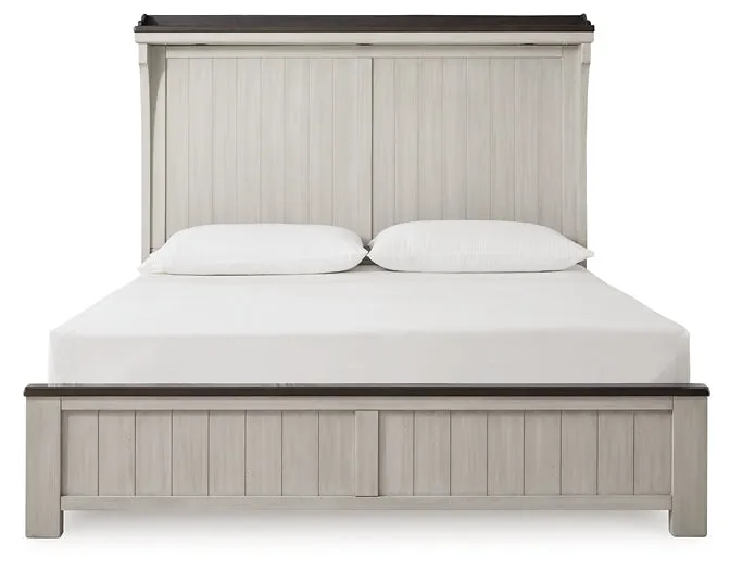 Darborn California King Panel Bed with Mirrored Dresser