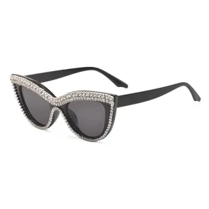 Diamond Frame Cat Eye Sunglasses