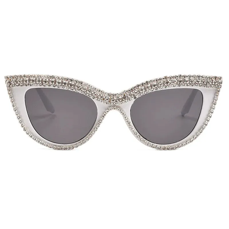 Diamond Frame Cat Eye Sunglasses