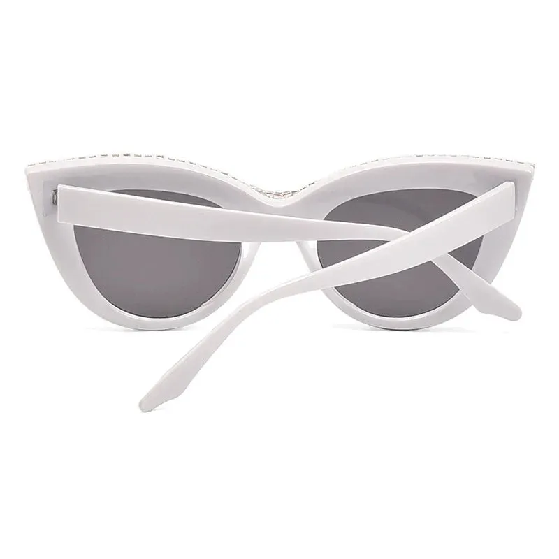 Diamond Frame Cat Eye Sunglasses