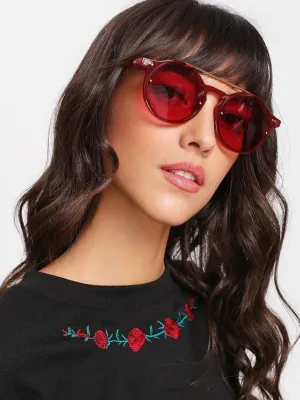 Double Bridge Tinted Lens Sunglasses