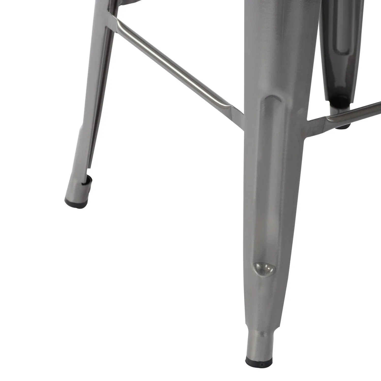 HOMYCASA Industrial 29 Inch Metal Bar Stools Set of 2 with Low Back and Solid Wood Seat, Tolix Style Stackable Stools for Kitchen, Bistro, Pub