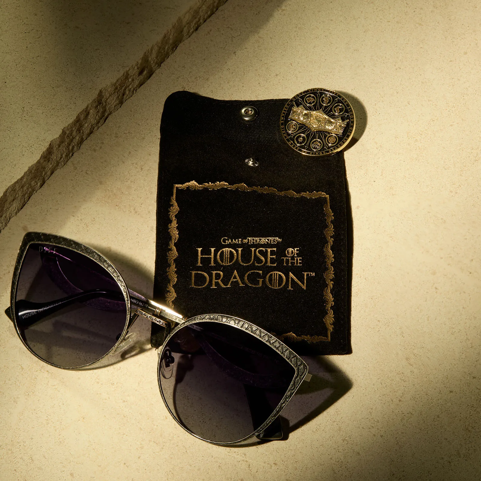 HOUSE OF THE DRAGON - HOUSE TARGARYEN   ANTIQUE SILVER   GRAY GRADIENT   POLARIZED SUNGLASSES