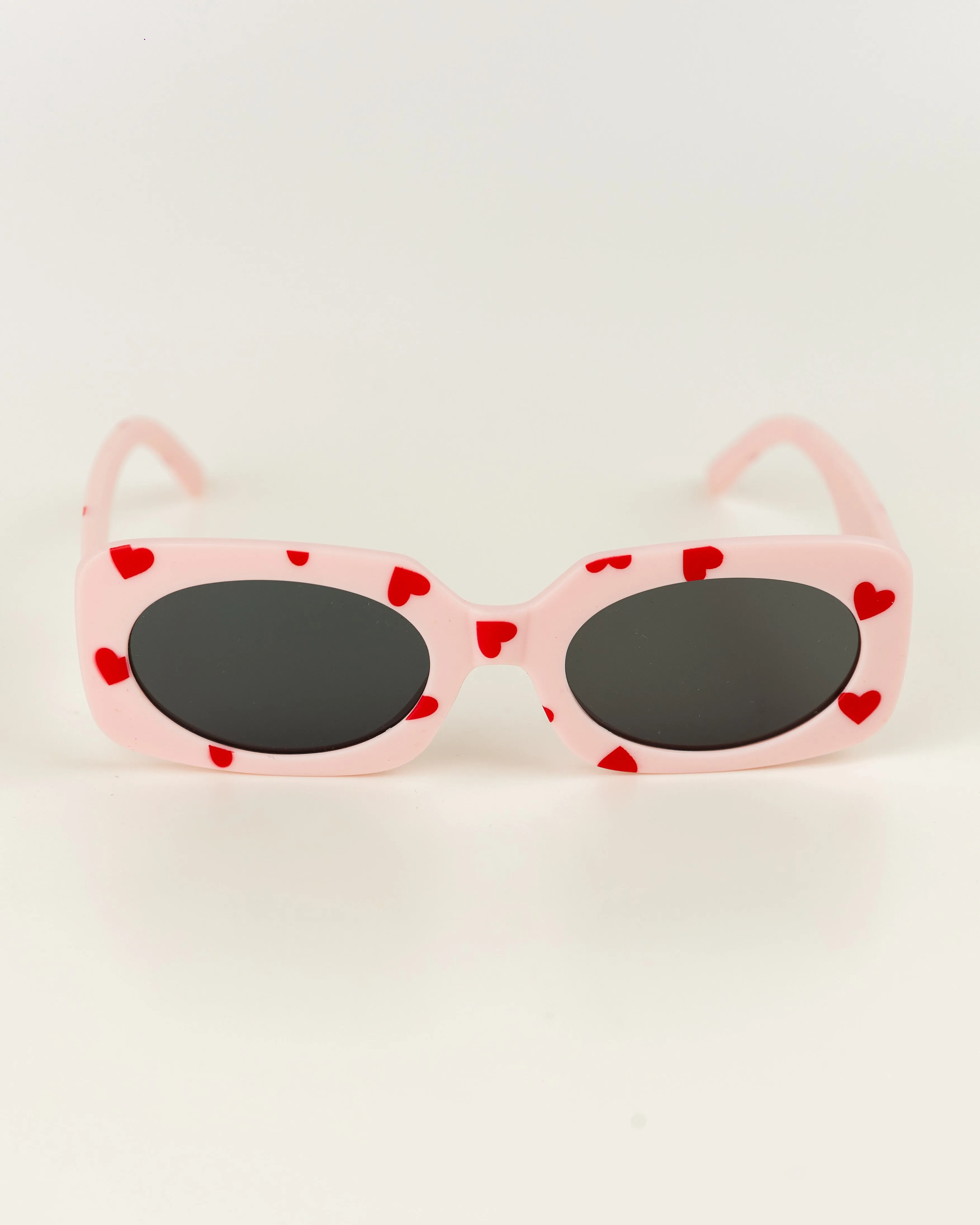 Kids Heart Printed Sunglasses - Light Pink