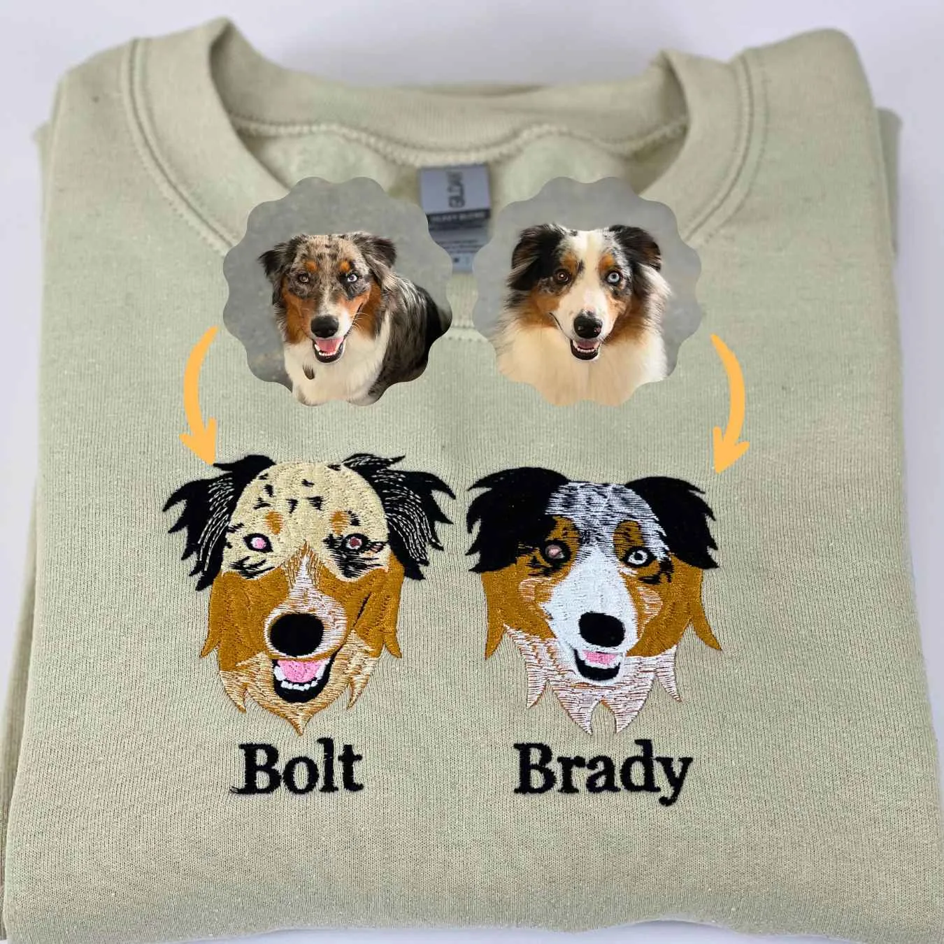 Labrador Sweatshirt or Hoodie, Custom Embroidered Gift from Photo Name