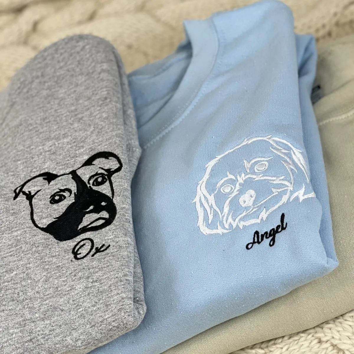 Labrador Sweatshirt or Hoodie, Custom Embroidered Gift from Photo Name