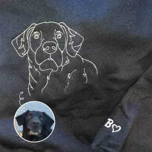 Labrador Sweatshirt or Hoodie, Custom Embroidered Gift from Photo Name