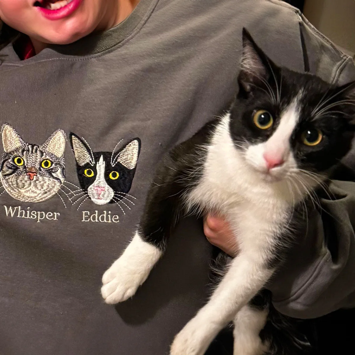 Labrador Sweatshirt or Hoodie, Custom Embroidered Gift from Photo Name