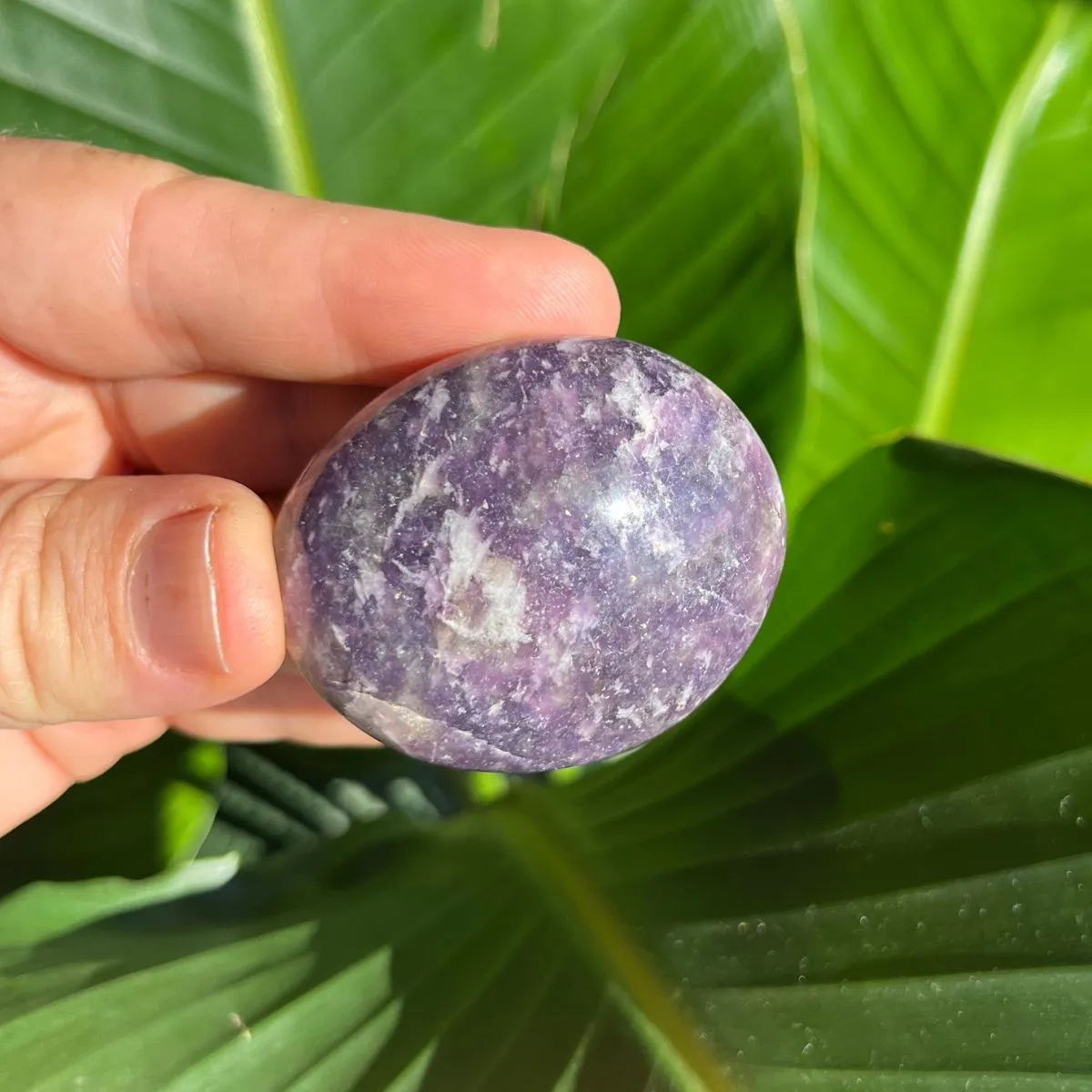 Lepidolite Gallets - Polished Palm Stones