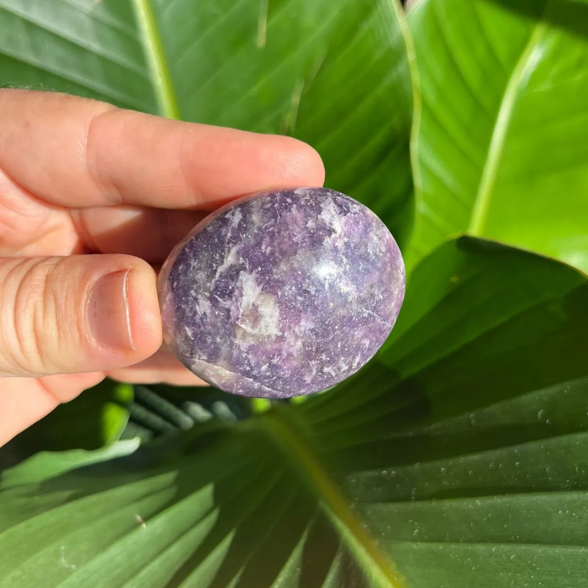 Lepidolite Gallets - Polished Palm Stones