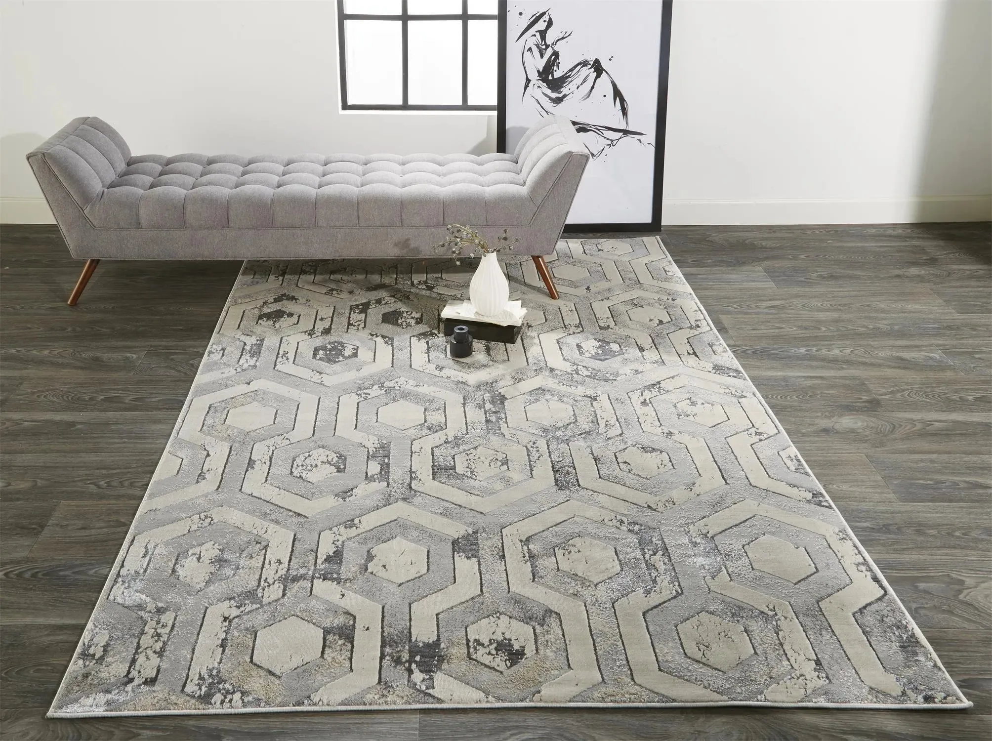 Micah 6943046F Grey/Taupe Rug