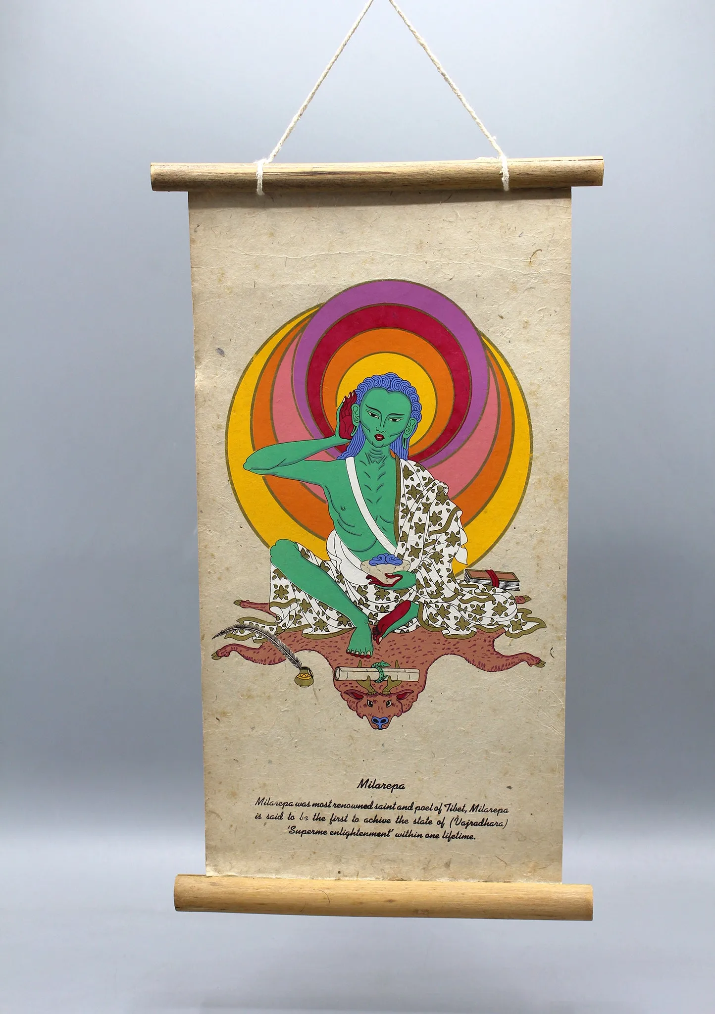Milarepa Printed Lokta PaperWall Hanging