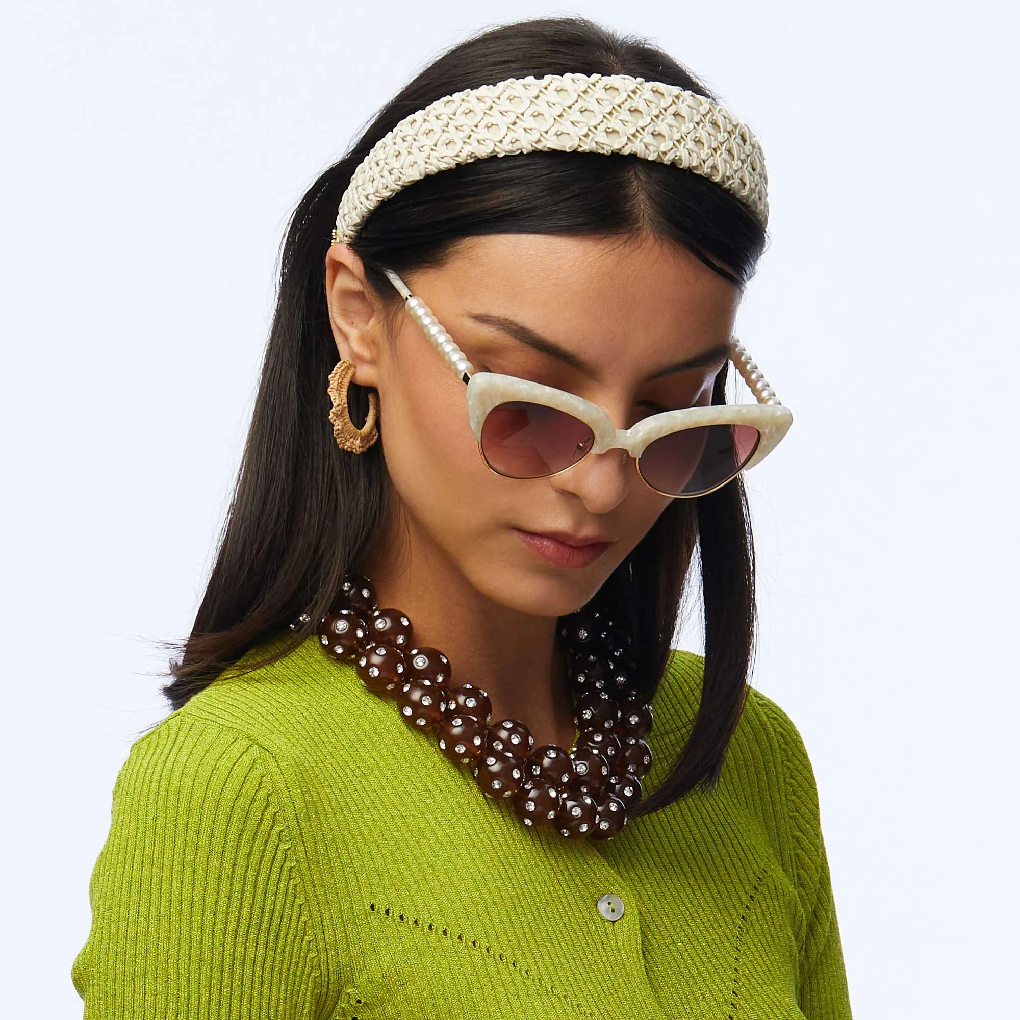 MOTHER OF PEARL NASHVILLE CAT-EYE SUNGLASSES