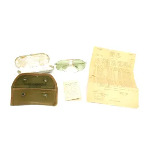 Original WWII USAAF Bausch and Lomb AN6531 Aviator Sunglass Named Grouping