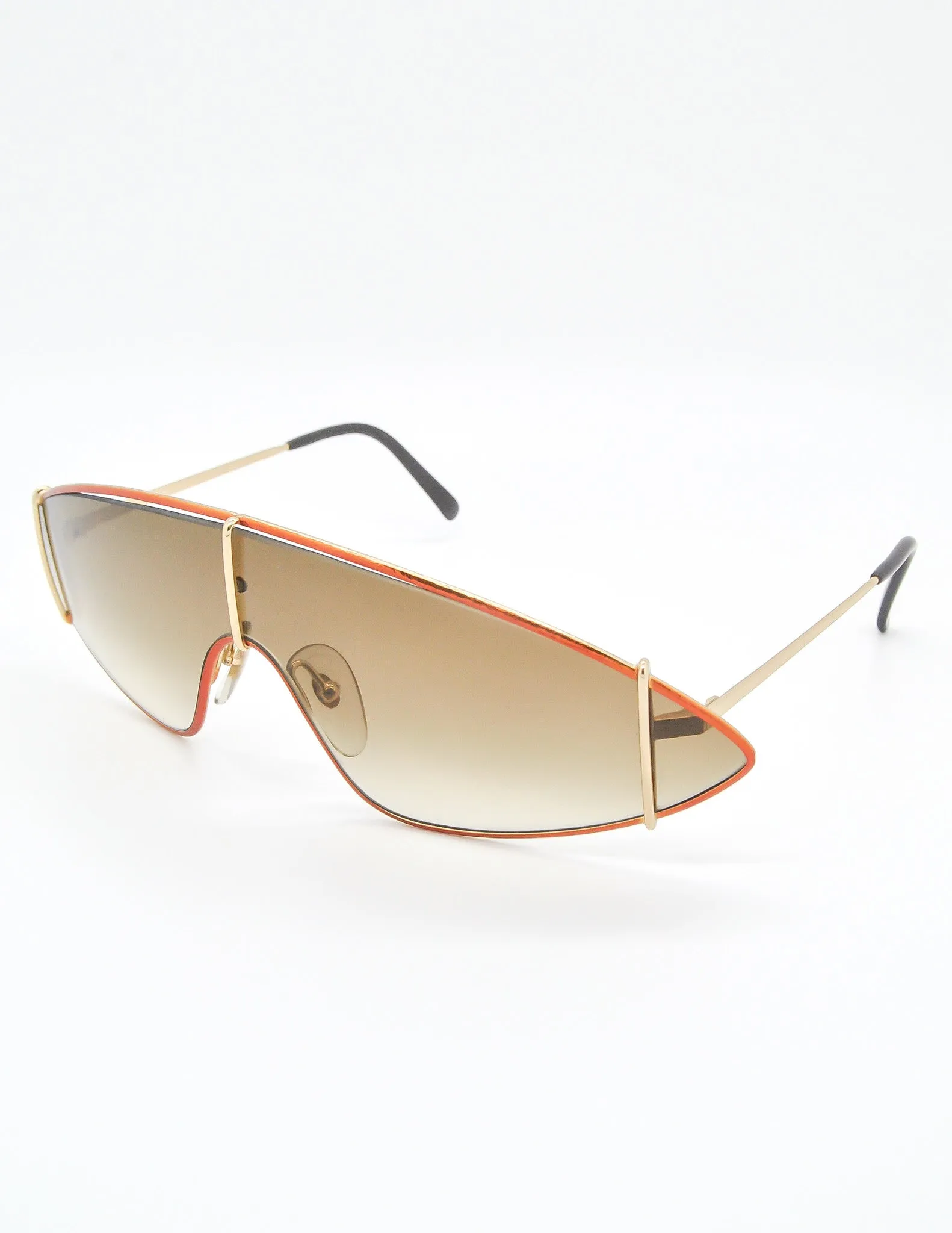 Paloma Picasso Vintage Orange and Gold Space Sunglasses 3728