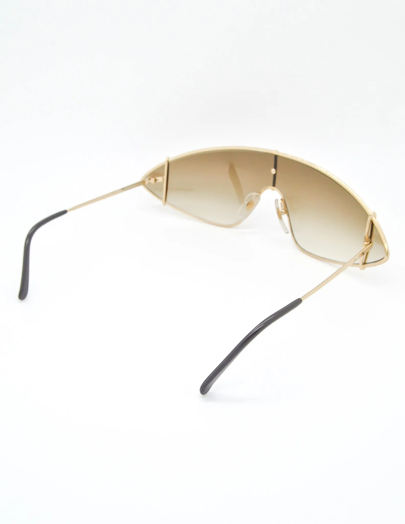Paloma Picasso Vintage Orange and Gold Space Sunglasses 3728