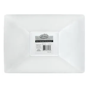 Pearl 128oz Rectangular Plastic Serving Bowl (Case Qty: 25)