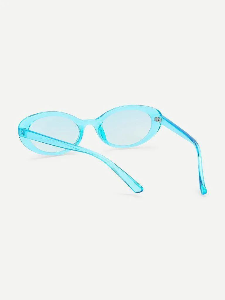 Plain Frame Flat Lens Sunglasses
