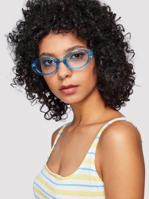 Plain Frame Flat Lens Sunglasses