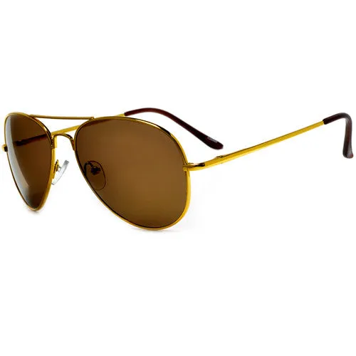 Polarized Classic Aviator with Colorful Reflective Lens Sunglasses