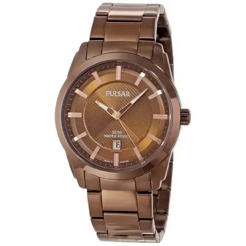 Pulsar Men's PH9019 Analog Display Japanese Quartz Brown Watch
