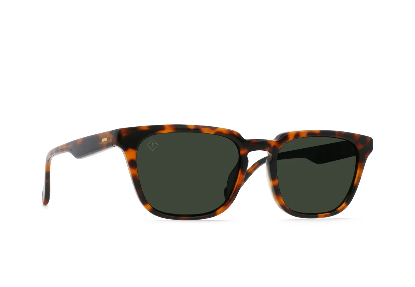 Raen Hirsh Mens Square Sunglasses - Huru/Green Polarized