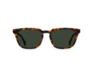 Raen Hirsh Mens Square Sunglasses - Huru/Green Polarized