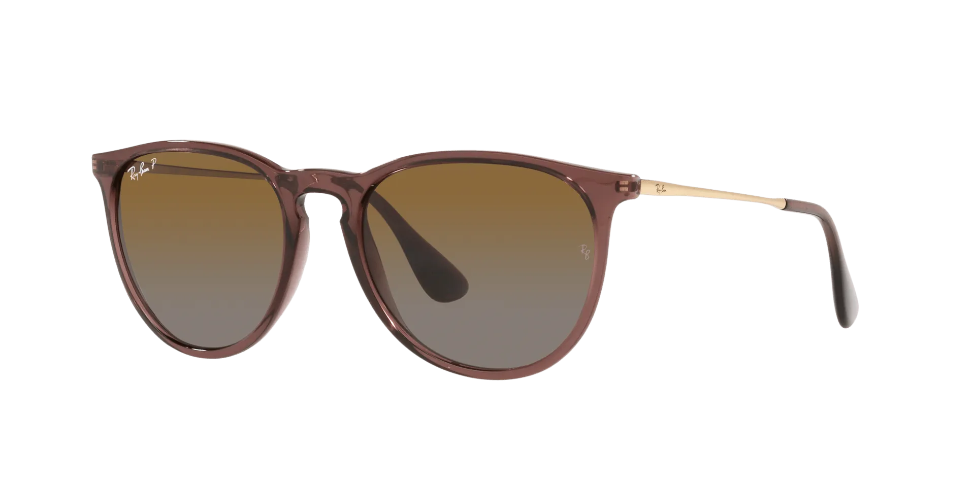 RAY BAN ERIKA TRANSPARENT DARK BROWN | BROWN GRADIENT POLARIZED