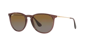 RAY BAN ERIKA TRANSPARENT DARK BROWN | BROWN GRADIENT POLARIZED