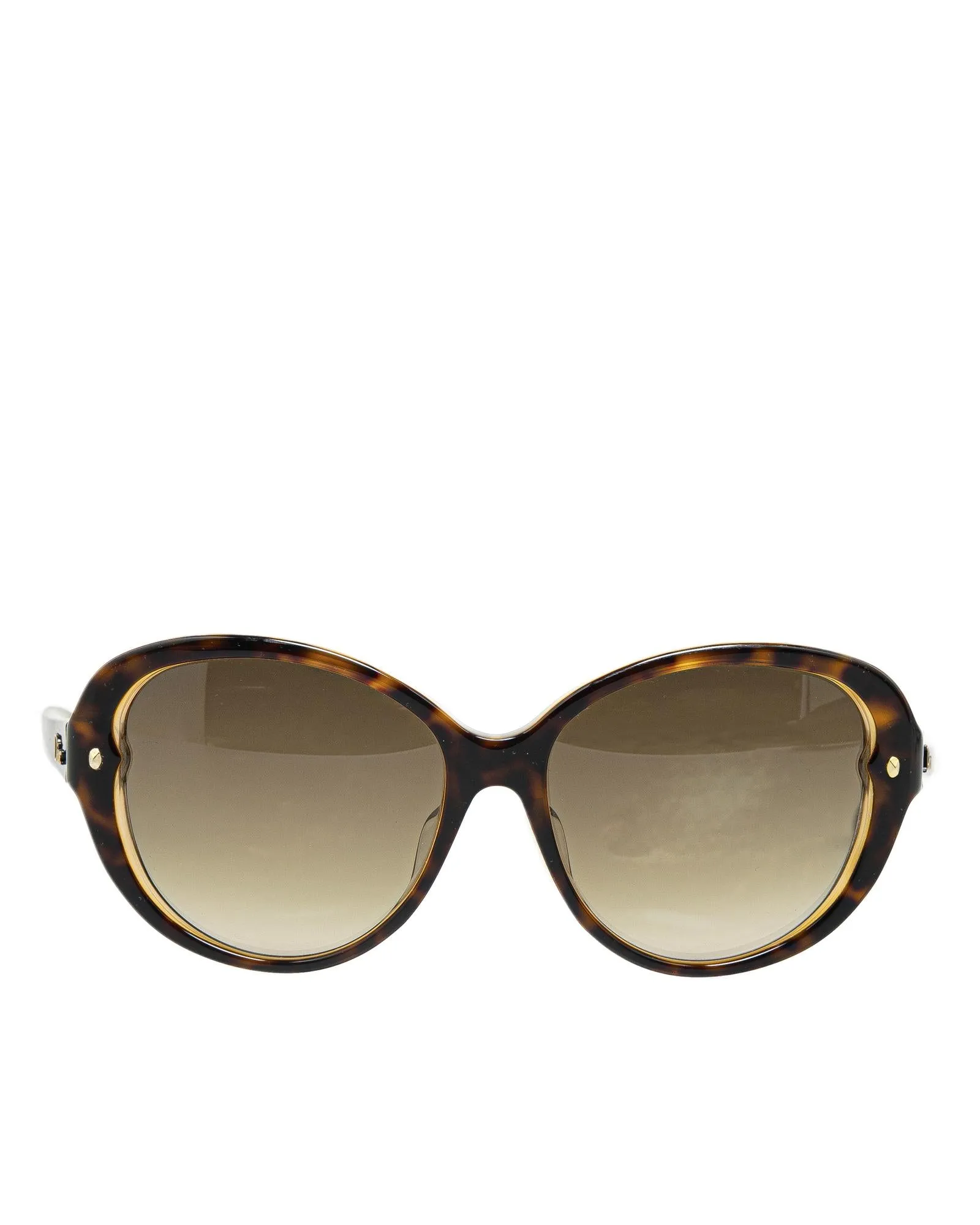 Round Plastic Frame Tinted Lens Sunglasses