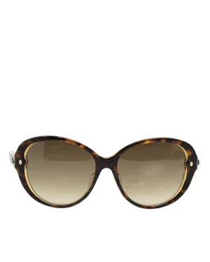 Round Plastic Frame Tinted Lens Sunglasses