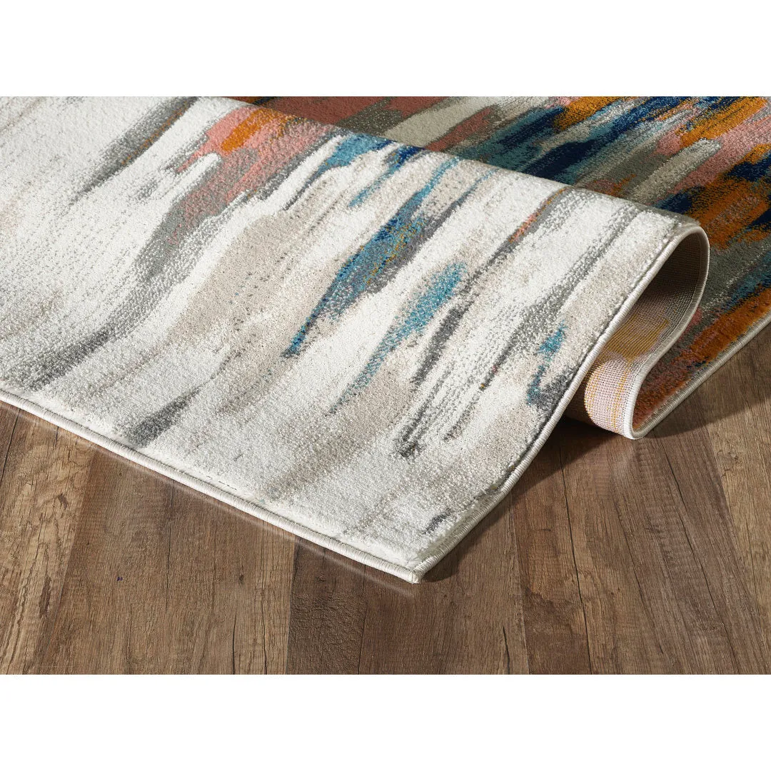 Seldovia Abstract Orange/Blue Area Rug