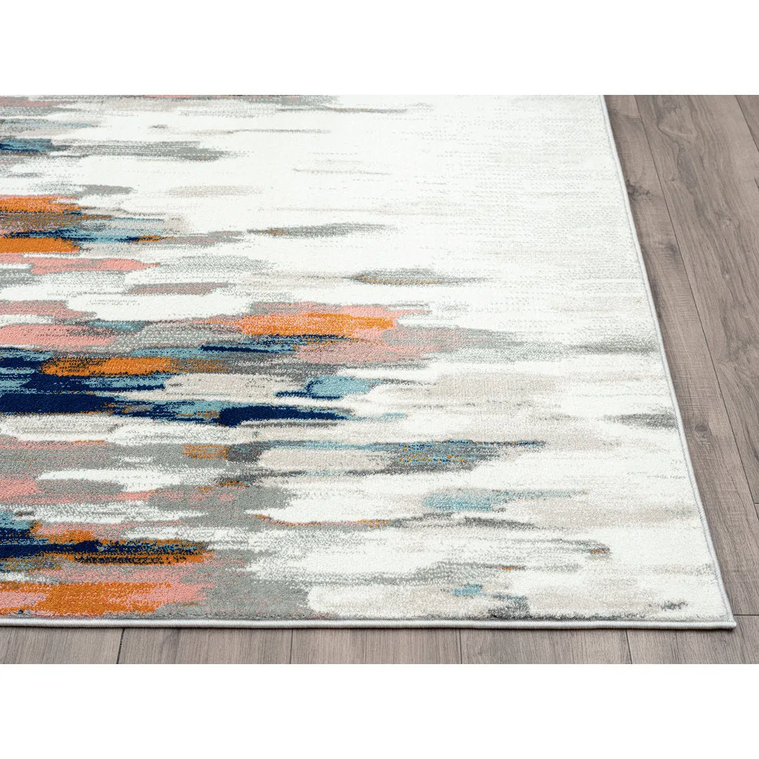 Seldovia Abstract Orange/Blue Area Rug